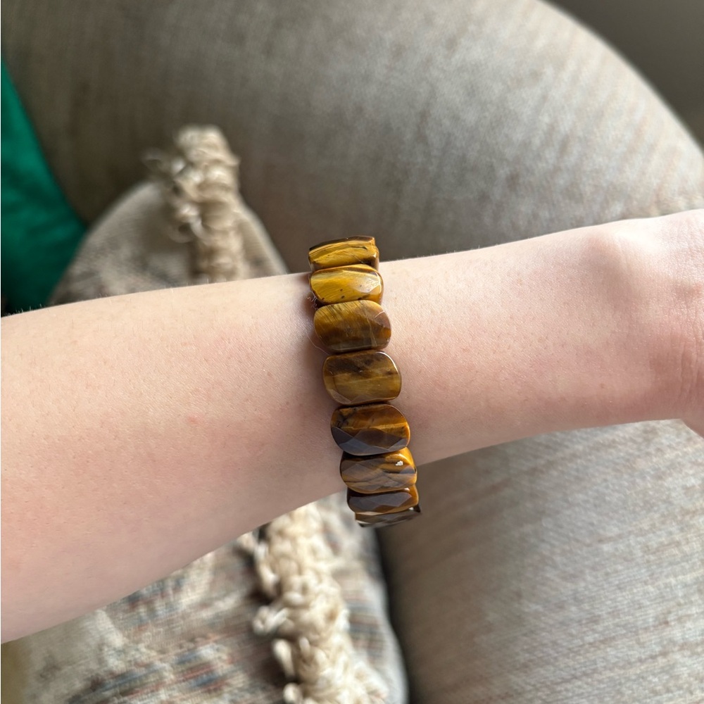 Tiger's Eye Rectangular Beaded Bracelet - image 2